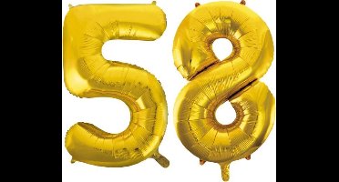 Folieballon nr. 58 Goud 86cm