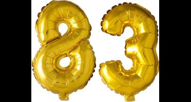 Folieballon nr. 83 Goud 41cm