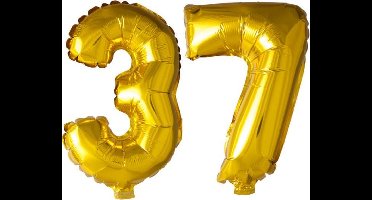 Folieballon nr. 37 Goud 41cm