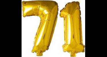 Folieballon nr. 71 Goud 41cm