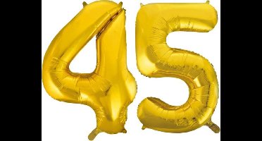 Folieballon nr. 45 Goud 86cm