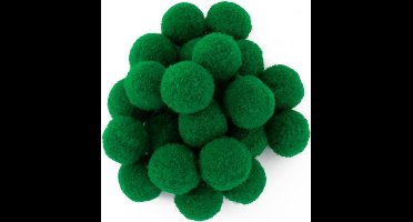 Pom Pom 2 cm groen 24 stuks