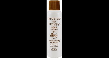 BioSilk Silk Therapy Coconut Oil Moisturizing Shampoo 30 ml - Normale shampoo vrouwen - Voor Alle haartypes