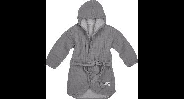 Meyco hydrofiele badjas - 86/92 - Grijs/lichtgrijs