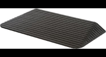 Budget Rubberen Drempelhulp 5,1 cm - Toepassingsgebied: Buiten - Breedte: 110 cm - Hoogte: 5.1 cm - Diepte: 41 cm - Antislip - Oprijplaat - Drempelhelling - Oprijhelling