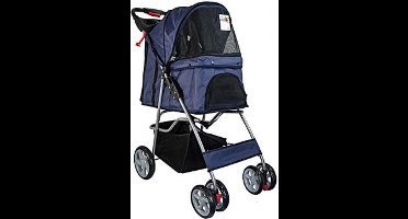 Topmast Hondenbuggy honden buggie Donkerblauw - 4 Wielen