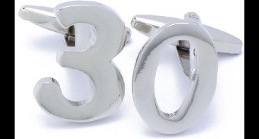 Manchetknopen - Cijfer Nummer 30 Dertig