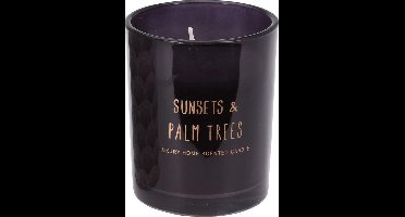 Geurkaars - Sunset & Palm Trees - zwart - kaars - geurkaarsen