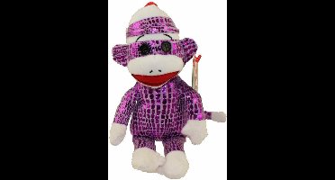 Ty Beanies Sock Monkey Aap Paars 15 cm