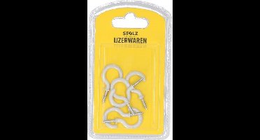Stolz - Schroefoog wit - 40 mm - 6 stuks -inclusief schroevendraaier