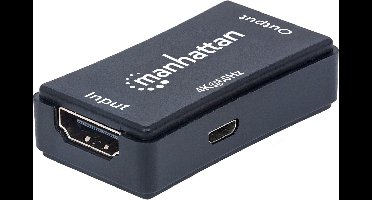 Manhattan 207621 audio/video extender AV-repeater Zwart