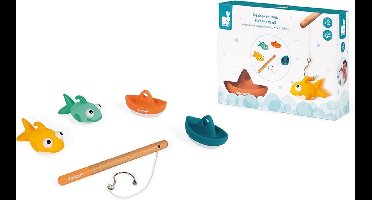 Janod Badspeelgoed - Hengelspel - Bestaat Uit 2 Bootjes, 2 Visjes En Een Vishengel - Voor Uren Speelplezier! - Geschikt Vanaf 2 Jaar