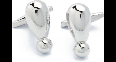 Manchetknopen - Uitroepteken Tekst Zilver