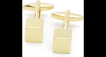 Manchetknopen - Kubus Vierkant Goud