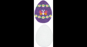 Hama midi EI / OVAAL PAASEI strijkkralen vormpje / figuur / grondplaat voor normale strijkparels (strijkkralenbordje / legbordje Pasen), creatief kralen cadeau voor kinderfeestje / Paasdagen!