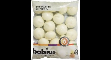 Bolsius Drijfkaarsen - 2 zakken met 20 stuks - Ivoor - drijfkaarsen