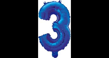 Folieballon 3 jaar blauw 41cm