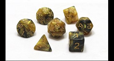 Dobbelsteen - Dice Marble Gold dobbelstenen voor o.a. Dungeons & Dragons