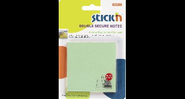 Stick'n Sticky Notes - Extra Brede Lijmrand - 76x76mm - Groen - 50 Memoblaadjes