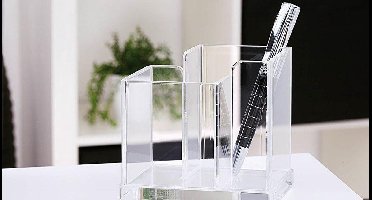 Acryl pennebakje met 2 vakken - Cristallic