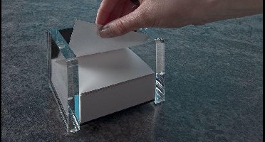 Wedo - bureau  memobakje brievenbakje Acryl Zwart, Transparant