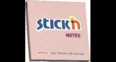 Stick'n sticky notes - 76x76mm, pastel roze, 100 memoblaadjes