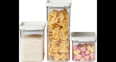 Mepal Omnia bewaardozen – 3-delige Set – Voorraaddoos – Nordic white