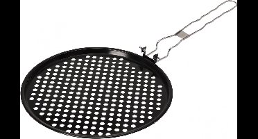 Bbq Pizzapan Voor Barbecue 33 Cm Zwart