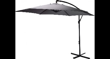 Pro Garden Zweefparasol Banana 300 cm Aluminium/Polyester Grijs