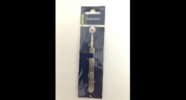 Tweezers, super fine tip straight, stainless steel, 12.3 cm