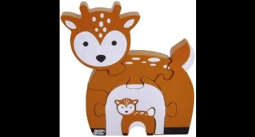 Mamamemo Puzzel Hert 5 Stukken 15 X 14 X 2 Cm