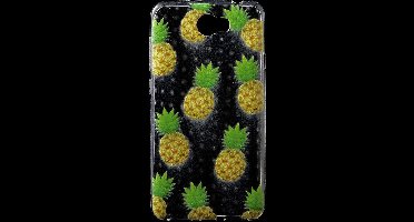 Shop4 - Huawei Y6 II Compact Hoesje - Zachte Back Case Ananassen Transparant