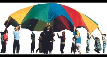 Dansdoek Parachute 6 meter voor 16 personen
