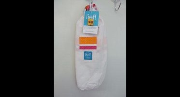 Lief!  wieglaken 80 x 100 cm wit oranje fuchsia