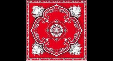 PartyXplosion - Zakdoek - Bloemen - Rood