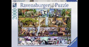 Ravensburger puzzel Aimee Stewart Wild Kingdom Shelves - Legpuzzel - 2000 stukjes