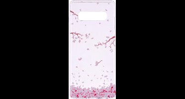 Shop4 - Geschikt voor Samsung Galaxy S10e Hoesje - Zachte Back Case Vallende Bladeren