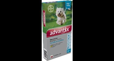 Bayer Advantix Vlooien & Teken Pipetten - Hond 4 tot 10 kg - 6 stuks