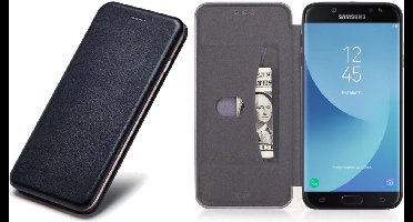 Hoesje geschikt voor Samsung Galaxy J5 (2017) - Book Case - Zwart - Portemonnee - Kunstleer met Siliconen Houder - Flip Cover 360° Bescherming