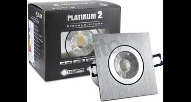 LED spot - compleet armatuur - RVS vierkant - zilver - koud wit