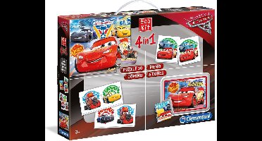 Clementoni - Superkit 4 in 1 - Disney Cars 3 - Educatief spel