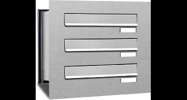 Inbouw brievenbus 3 adressen (1x3) inbouw