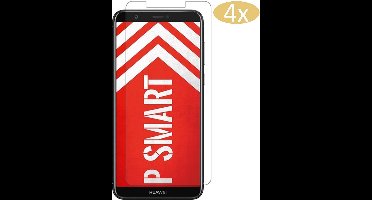 4 Stuks Screenprotector geschikt voor Huawei P Smart - Tempered Glass Glazen Gehard Transparant 9H 2.5D - van iCall