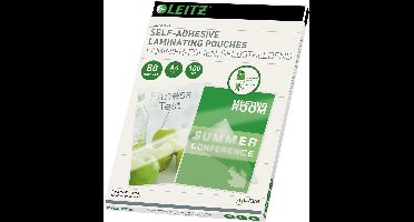 Leitz - Lamineerhoezen - A4 - Zelfklevend - 80 Micron - 100 stuks