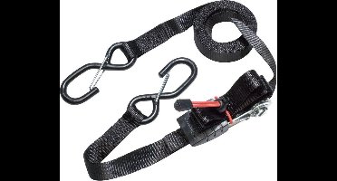 Master Lock 3066EURDAT - Spanbanden set - Met klem en S-haken - 4,25 m x 25 mm - 2 stuks