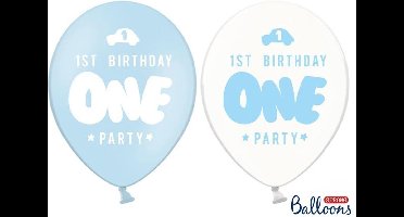 Partydeco - Ballonnen 1st Birthday Blauw