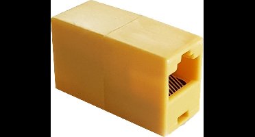 UTP FTP cat5e RJ45 | Koppelstuk internetkabel | Ethernet verlengstuk | Geel
