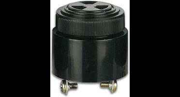 BUZZER MET REGELBAAR VOLUME 3-24Vdc - ONONDERBROKEN TOON - SCHROEFMONTAGE (SV18/C)