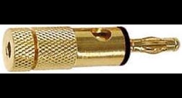 Velleman Banaan plug 4mm - Goud