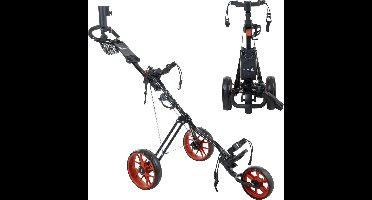 Cougar Track Golftrolley - Zwart  Rood